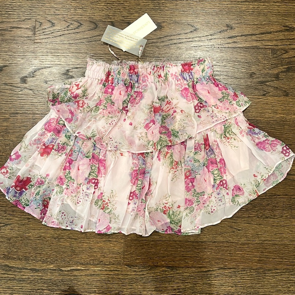 Brand new with tags. LoveShackFancy floral skirt